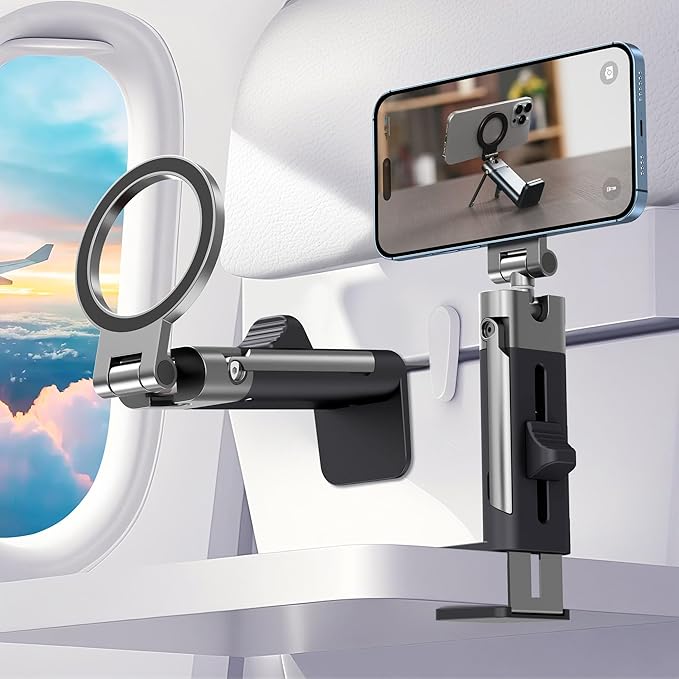 Airplane Travel Essentials Phone Holder, Plane Phone Mount by SOGUEforyourphoneandbelovedpetsenhancingyourdigitallifestylewithinnovationandstyle
