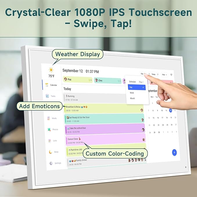 21.5 Inch Smart Digital Calendar – Electronic Chore Chart & Planner - Image 7
