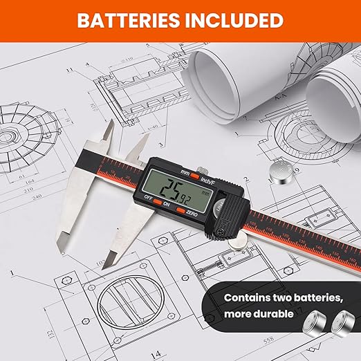 HARDELL Digital Caliper, 0-8 Inch Caliper Measuring Tool - Image 7