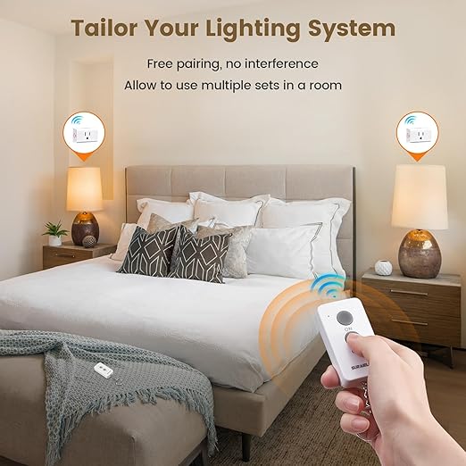 SURAIELEC Remote Control Outlet, Wireless Light Switch - Image 3