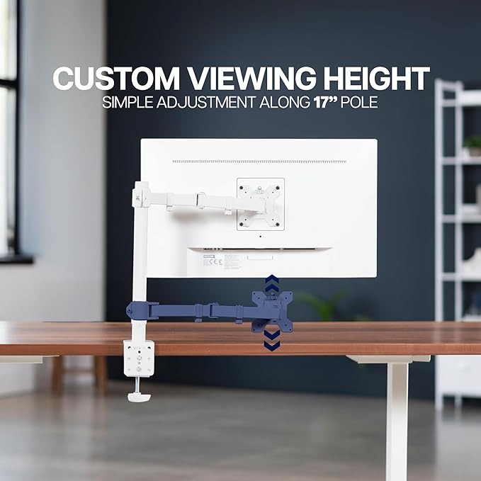 VIVO Single Monitor Arm Desk Mount, Holds Screens up to 32 inch Regular and 38 - Image 7