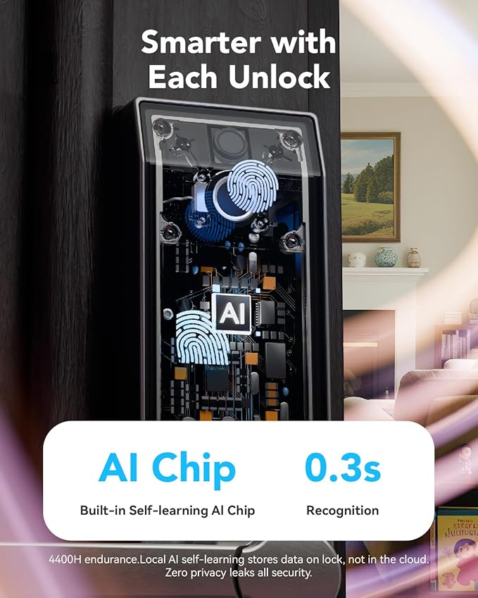 Smart Lock Doorbell Fingerprint Smart Door Lock Deadbolt - Image 6