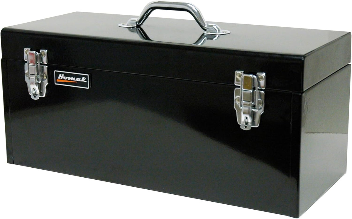 homak steel flat top toolbox with removable tray, main product view
