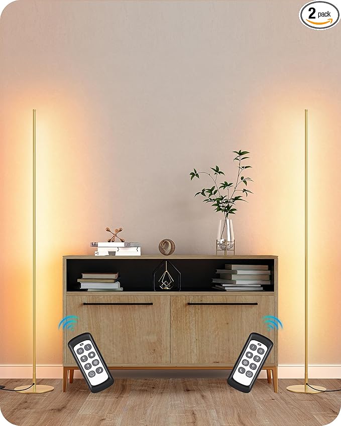 EDISHINE LED Corner Floor Lamp, 57.5" Tall Standing Lamp by EDISHINE