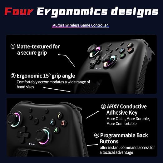 AceGamer Aurora II 2.4G Wireless Bluetooth Controller - Image 6