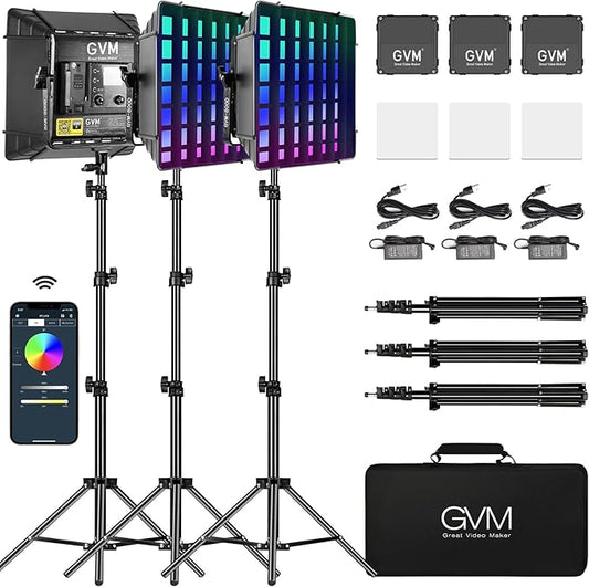 GVM 800D RGB Photography Lighting Kits by GVMGreatVideoMaker