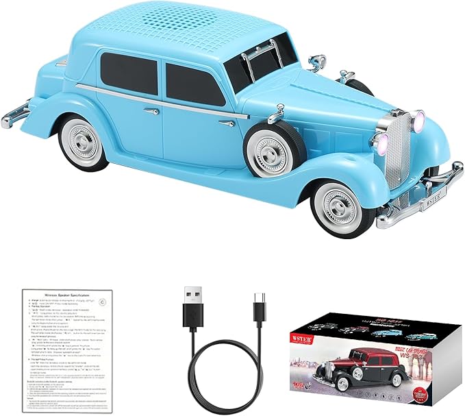 WSTER WS-1934 Retro Classic Car Bluetooth Replica Speaker – Wireless HD Sound by WSTER