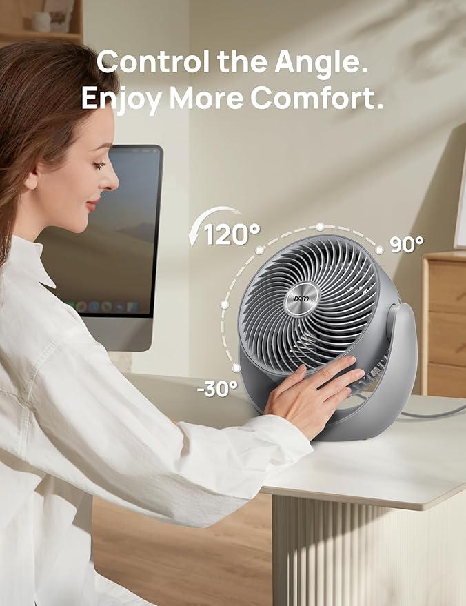 Dreo Fan for Bedroom, Table Air Circulator for Whole Room, 11 Inch, 40ft Strong - Image 6