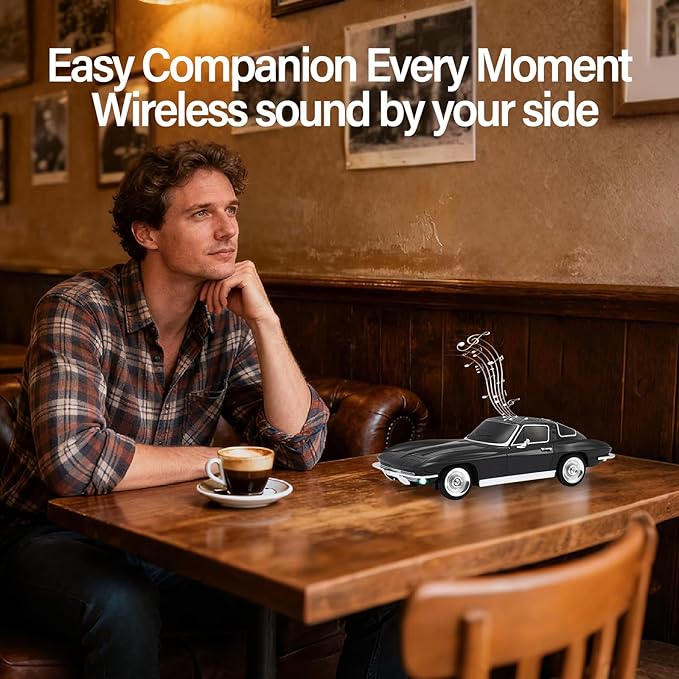 WSTER Retro American Style car Bluetooth Speaker, Portable Wireless Outdoor - Image 4