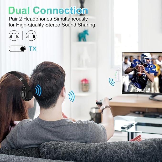 2026 Upgraded Pro Bluetooth 5.4 Transmitter Receiver, 2-in-1 Airplane Wireless - Image 5