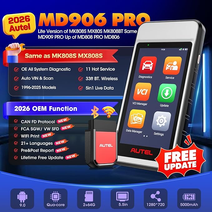 Autel Scanner MaxiDIAG MD906 PRO All System Diagnostic Tool, 2026 MD906PRO Same - Image 2