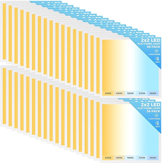 AIKVSXER 36 Pack 2x2 LED Flat Panel Light, Flush Mount Ceiling Light Kitchen by AIKVSXER