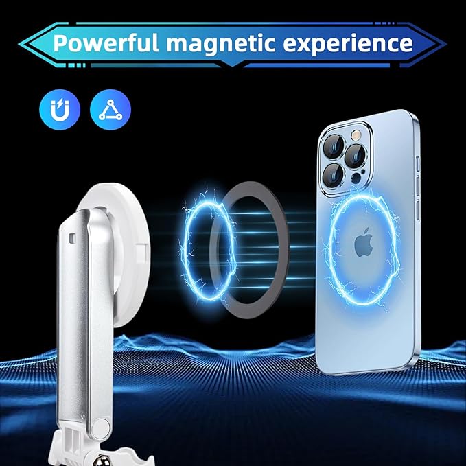 MQOUNY for Magsafe Tripod Stand for iPhone, Portable Pocket Size Selfie Stick - Image 4