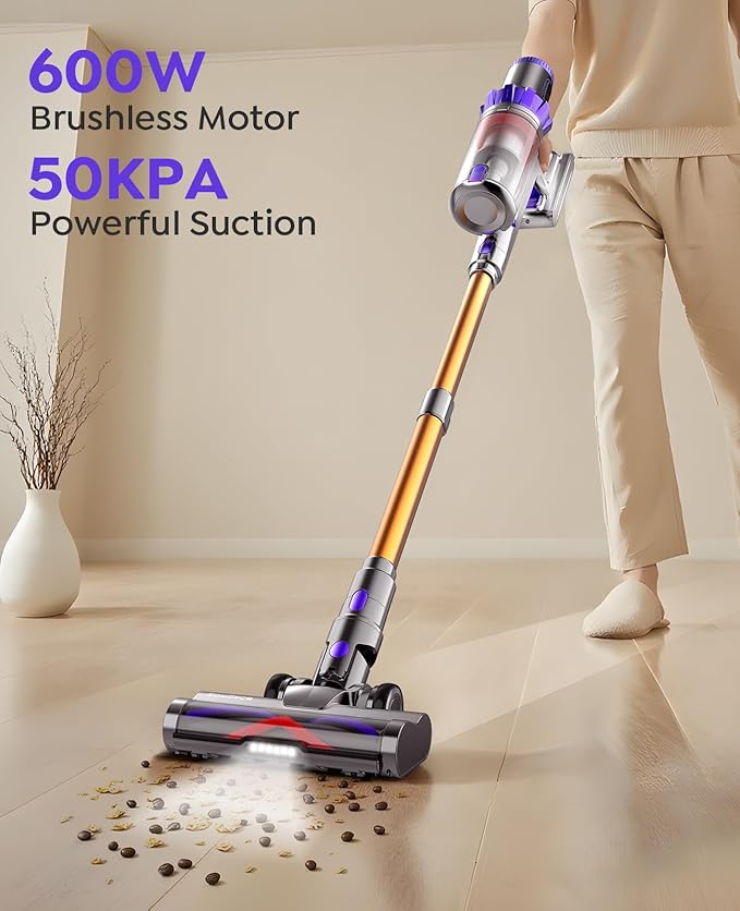 Cordless Vacuum Cleaner, 50KPA Powerful Suction, 70Min Runtime Vacuum Cleaners - Image 2