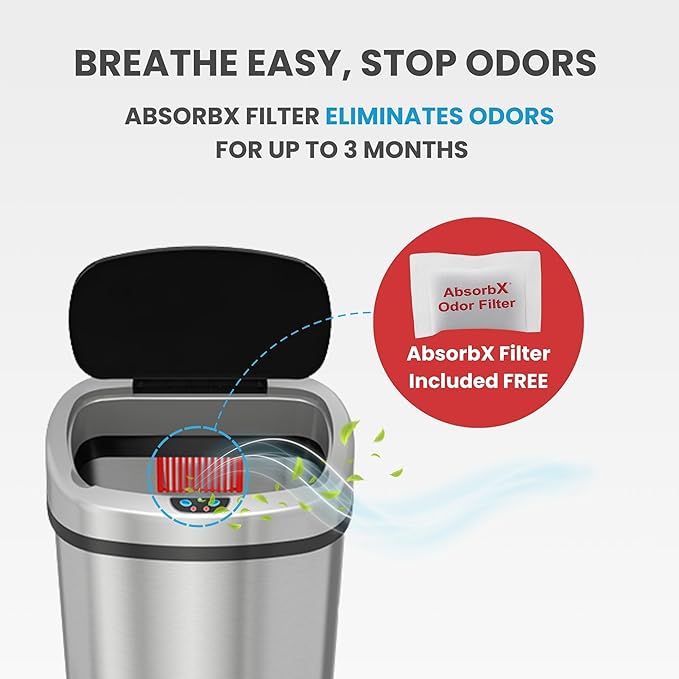 iTouchless SensorCan 50 Liter / 13 Gallon Kitchen Trash Can - Image 6