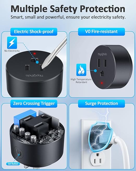 HAPYTHDA Wireless Remote Control Outlet Plug, No Wiring Needed Remote Light - Image 2