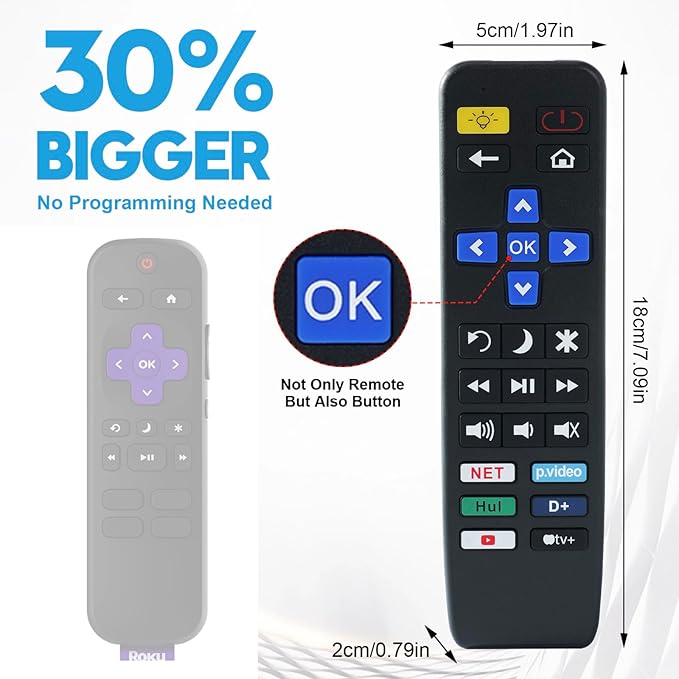 Big Button TV Remote Control Replacement - Image 3