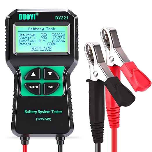 DUOYI DY221 Car Battery Tester, 12V 24V Digital Automotive Alternator Meter by DUOYI