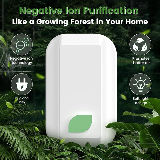 PVACG 6Pack Plug In Ionic Air Purifier, Negative Ion Air Purifier - Image 4