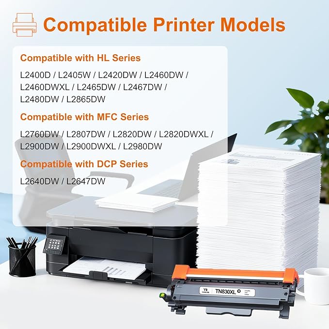 VLOVEINK Compatible TN830XL Toner Cartridge Replacement - Image 3