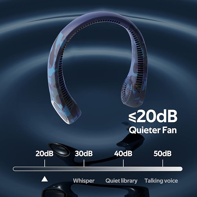 Portable Neck Fan, Hands Free Bladeless Fan, 360° Cooling Personal Fan - Image 4