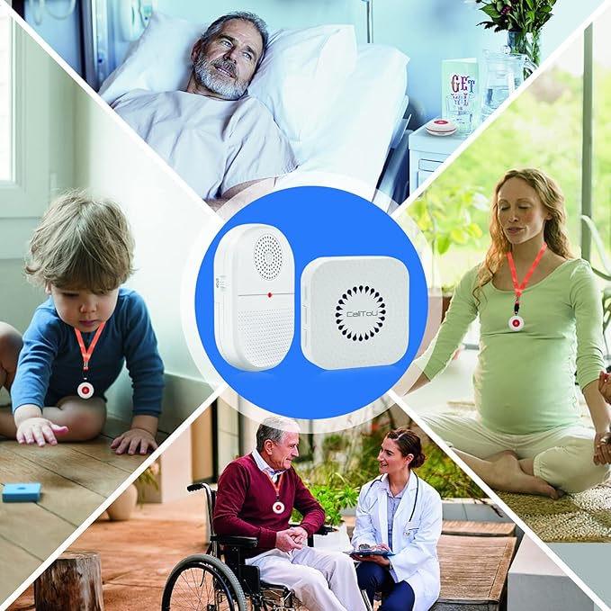 CallToU Wireless Caregiver Pager Waterproof Call Button Vibration Call Button - Image 7