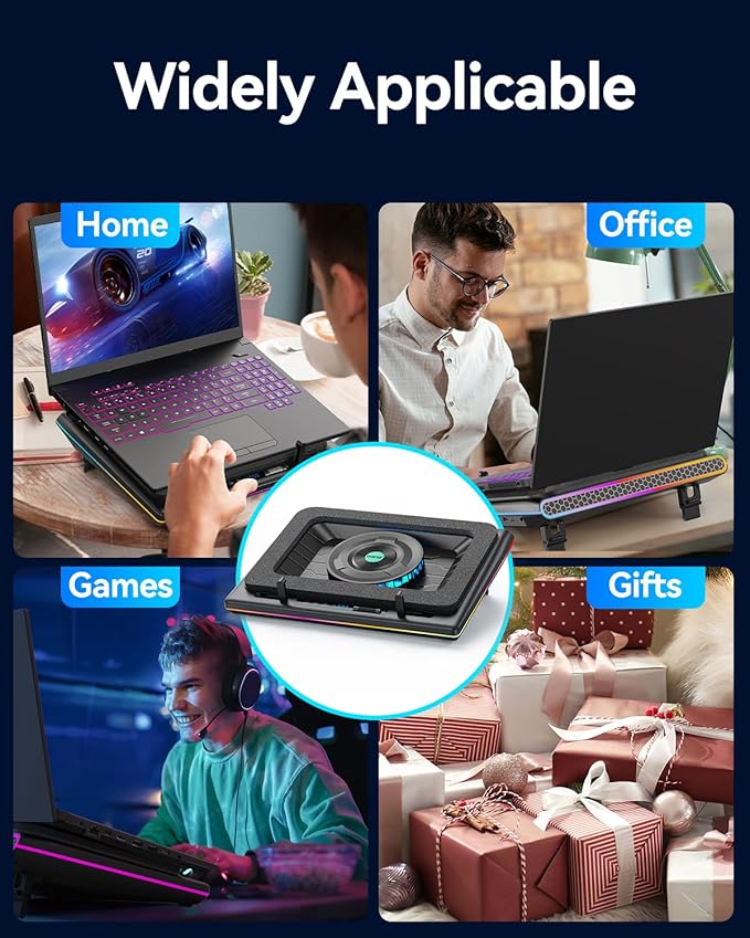 llano V12 RGB Laptop Cooling Pad, Gaming Laptop Cooler - Image 8