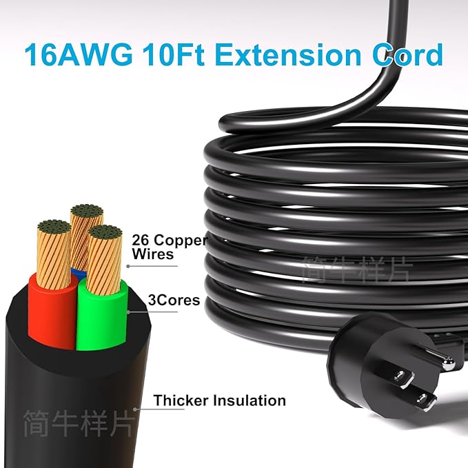 Surge Protector Power Strip/Heavy Duty 10ft Extension Cord - Image 9