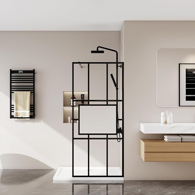 Goodyo 34” X 72” Glass Shower Door Fixed Framed Shower Screen Tempered Glass - Image 8