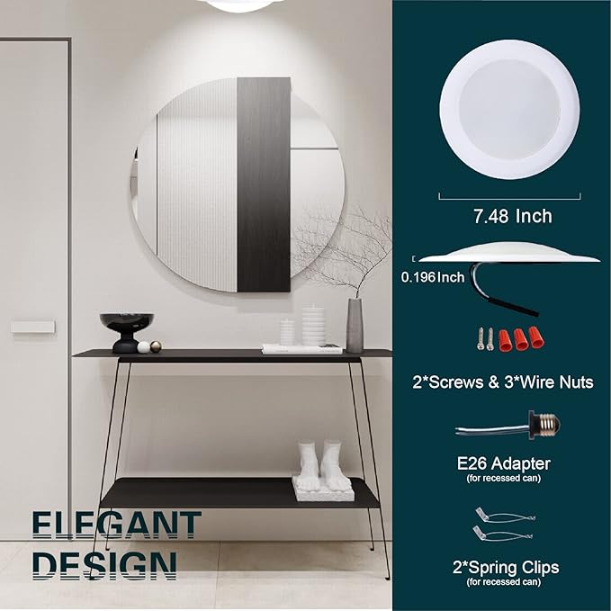 TOPELER 6 Inch LED Disk Light, 15W Modern Flush Mount Ceiling Light, Dimmable - Image 7