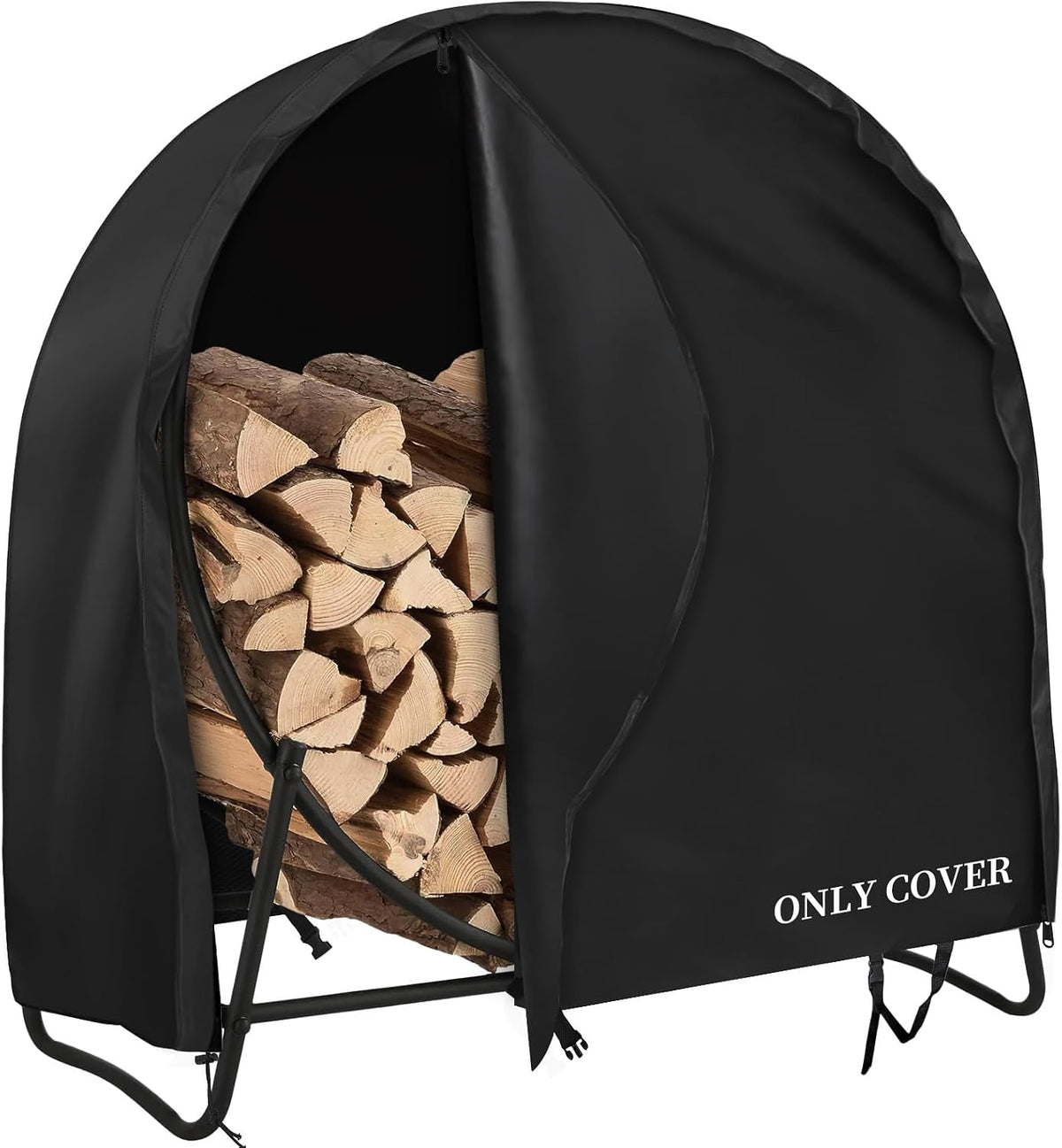 akefit 40 inch firewood log hoop cover, heavy, main product view