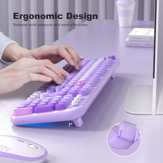MOFII Wireless Keyboard and Mouse Combo, Full Size 2.4G Plug and Play - Image 4