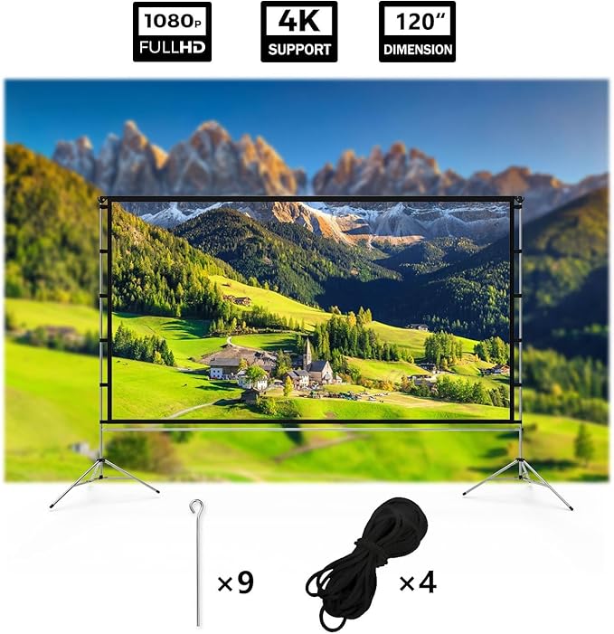 Projector Screen Outdoor, Vamvo Portable Projectors Screen - Image 4