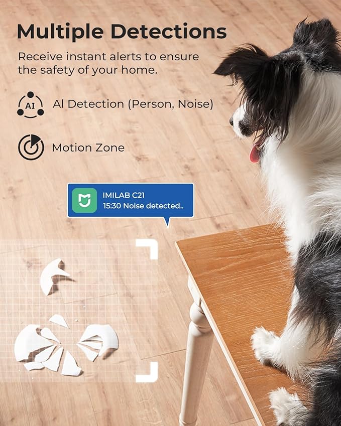 IMILAB C21 2.5K Security Camera Indoor, 360° View Room Camera - Image 5