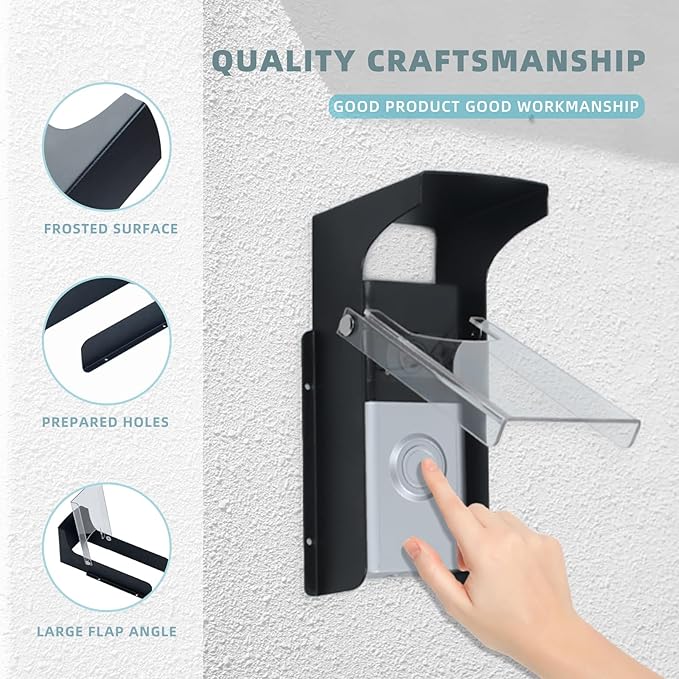"Black Doorbell Rain Cover - Image 7