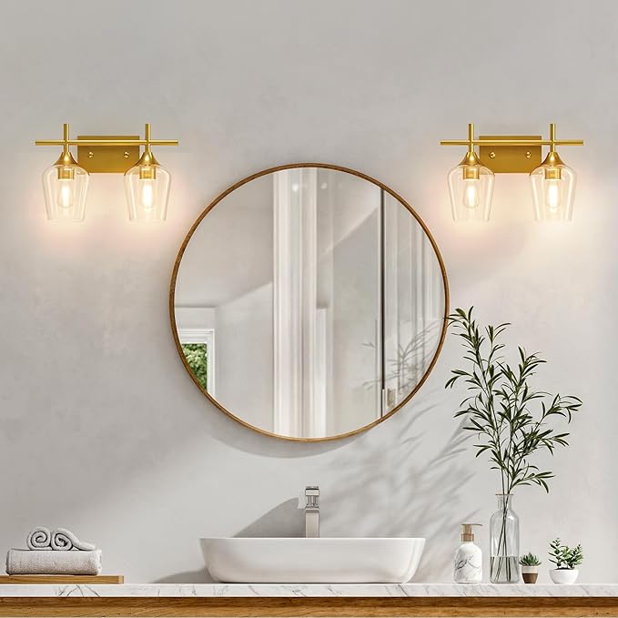 VONLUCE Bathroom Vanity Light, 2-Light Bathroom Light Fixture Over Mirror - Image 3