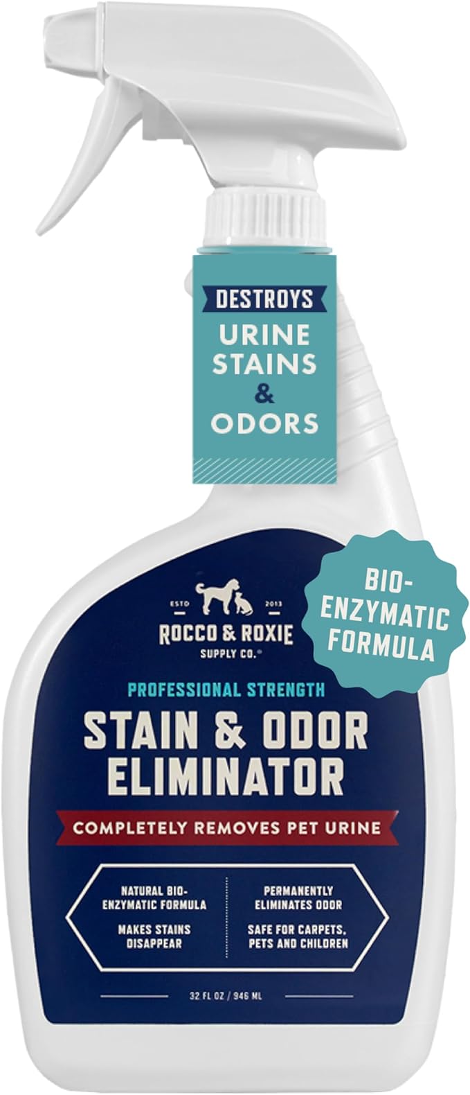 Rocco & Roxie Supply Co. Stain & Strong Odor Eliminator, Enzyme Cleaner by RoccoRoxieSupplyCo
