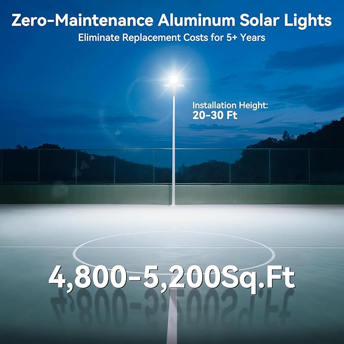 Deepn Solar Street Light 12000W Aluminum Commercial Grade Solar Parking Lot - Image 2
