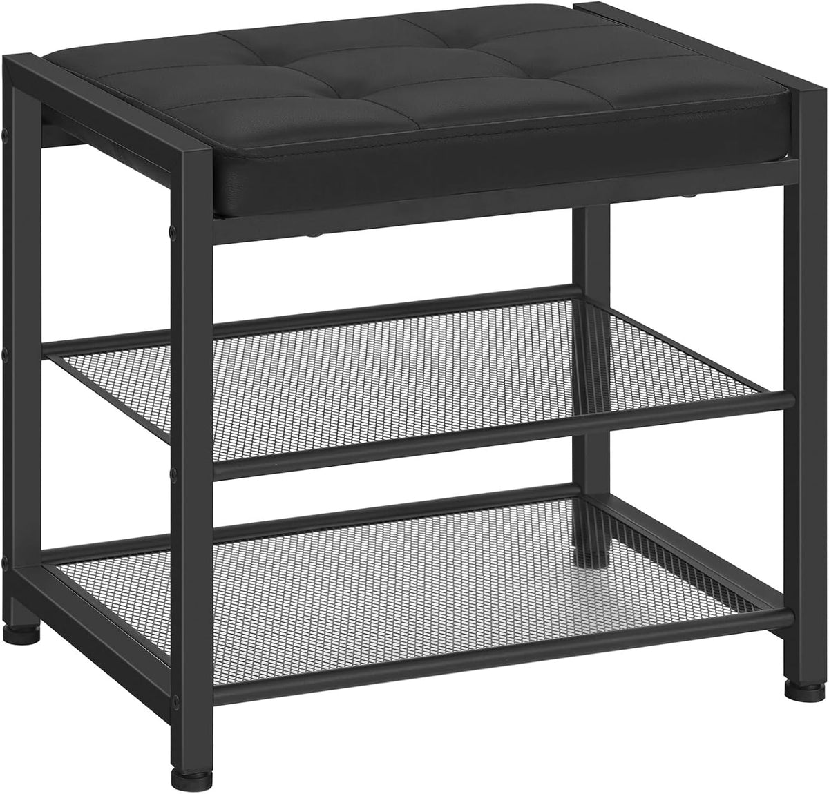 hoobro small shoe bench, 3-tier shoe rack, shoe, main product view