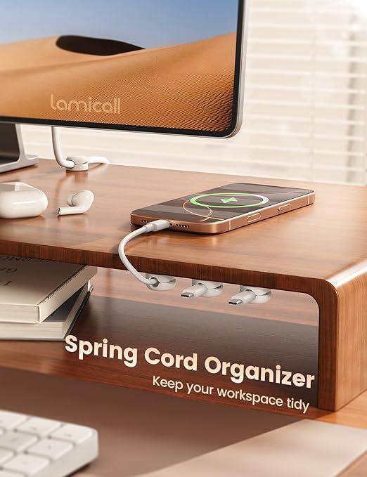 Lamicall Cord Organizer, Spring Cable Management Clips - Image 2