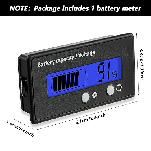 DC 12V 24V 36V 48V 60V 72V 84V Golf Cart Battery Meter - Image 2