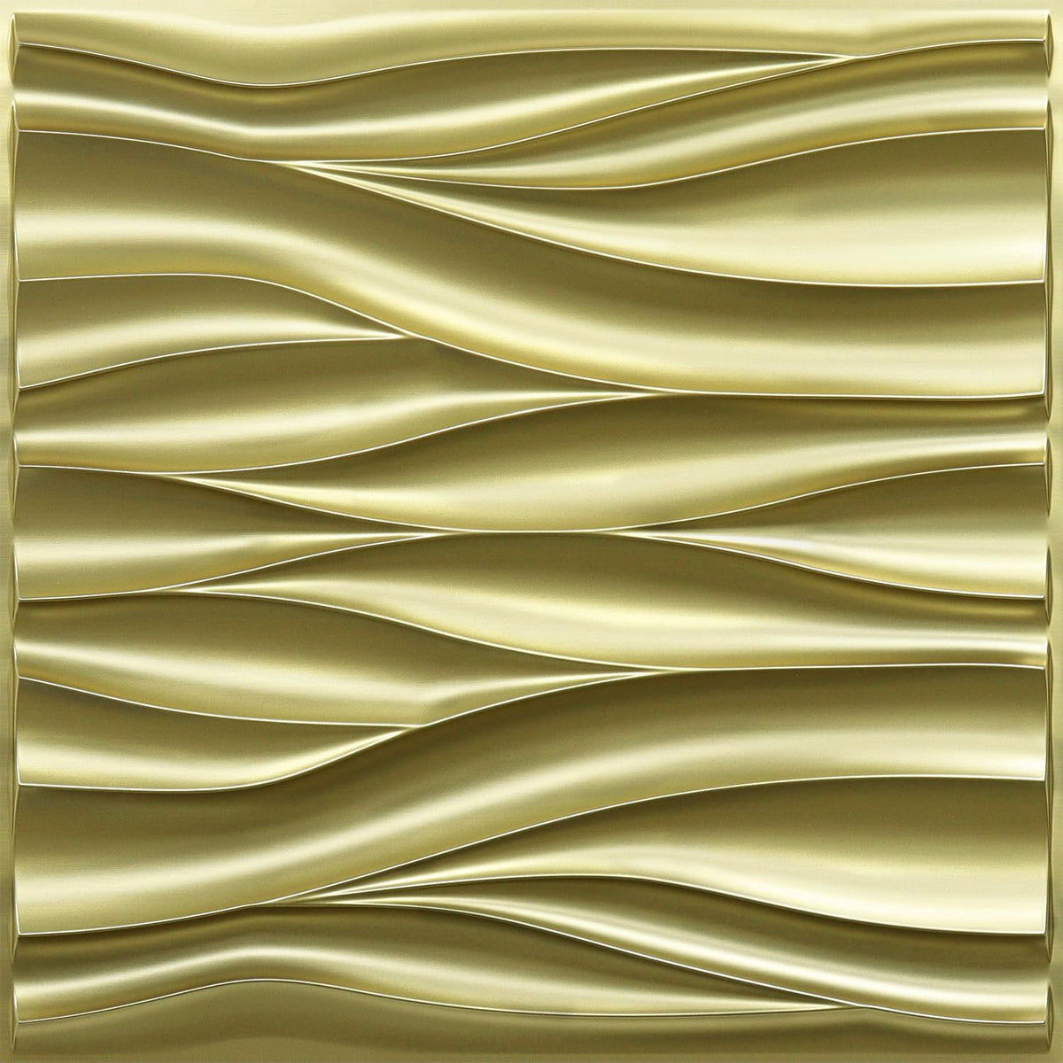 STICKGOO 3D Wall Panels for Interior Wall Decor, Champaign Gold Wave Design