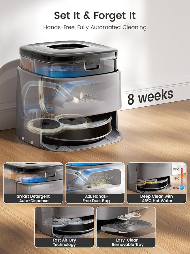 Lefant M3 Max Robot Vacuum, Robot Vacuum and Mop, 20000Pa Suction, Anti-Tangle - Image 2