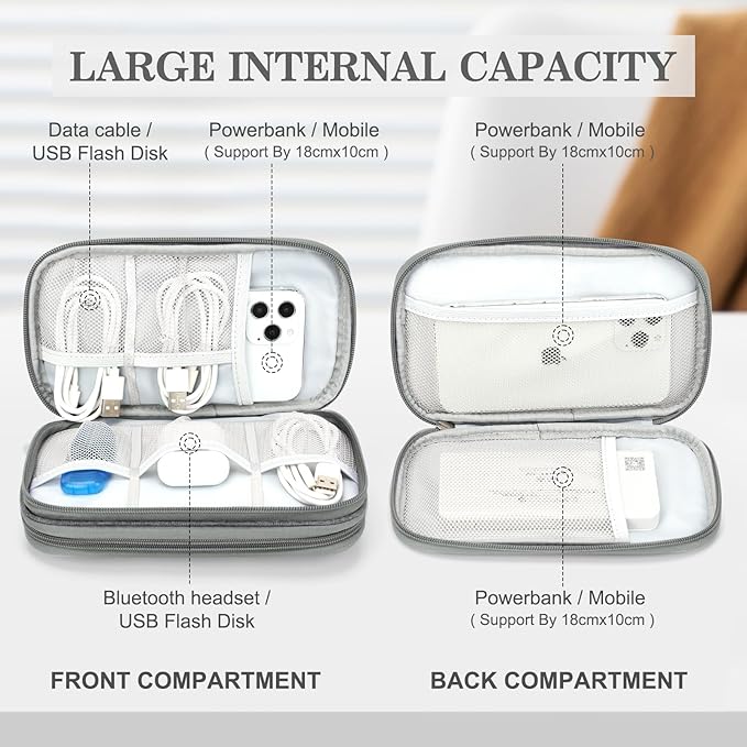 FYY Electronic Organizer, Travel Cable Organizer Bag Pouch Electronic - Image 3