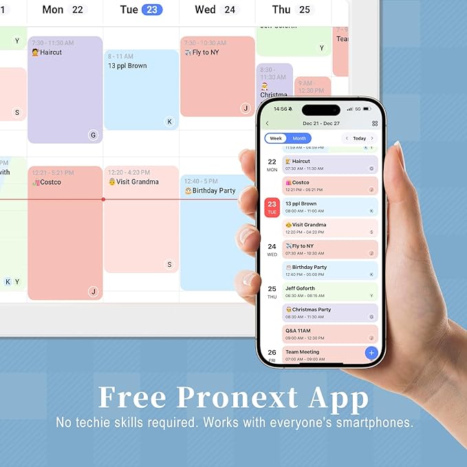 Digital Calendar, 21.5 inch Wall Planner & Chore Chart, FULL HD Interactive - Image 6