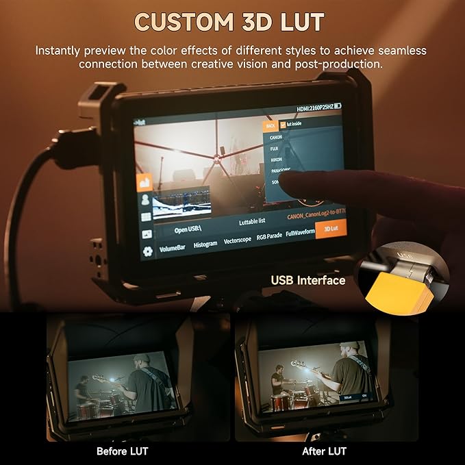 VILTROX DC-X2 Touchscreen Camera Field Monitor, 2000 Nits 6 inch On Camera - Image 6