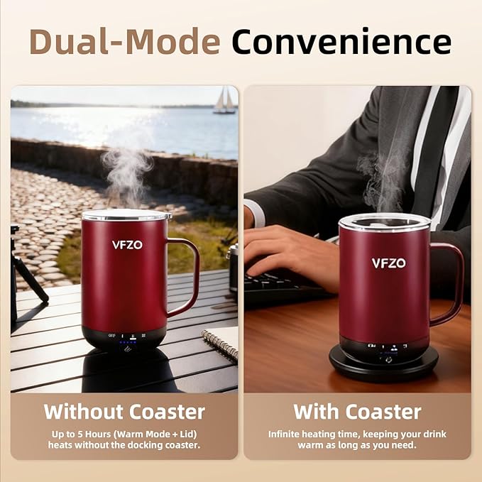 Self Heating Coffee Mug, High-Capacity- 18 oz, 180 Min Battery Life, Smart - Image 4