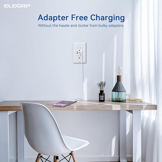 ELEGRP USB Outlets, 15 Amp Wall Outlet - Image 6