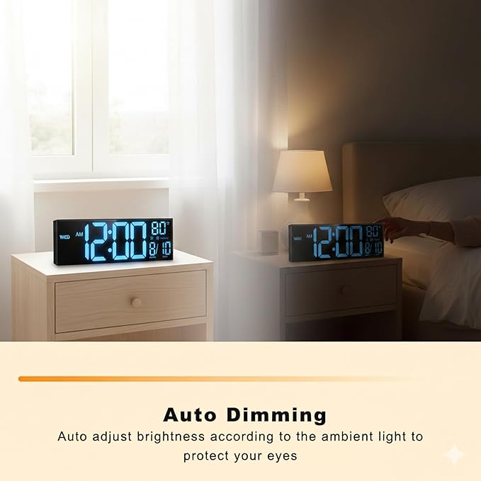 JALL 16" Large Digital Wall Clock, RGB Color - Image 7