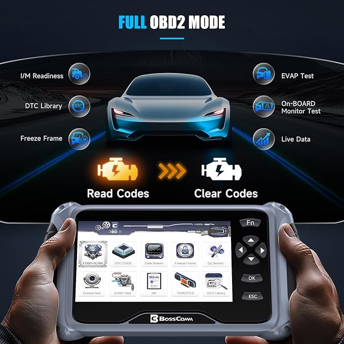 2026 BOSSCOMM IF745 OBD2 Scanner, All Systems Car Code Reader Scan Tool - Image 6